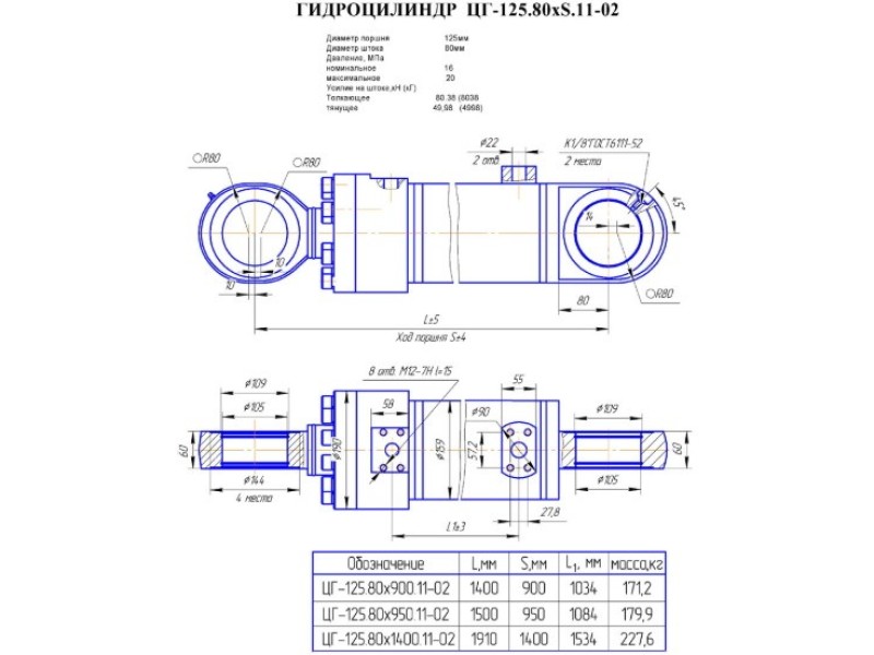 ЦГ-125.80х900.11-02